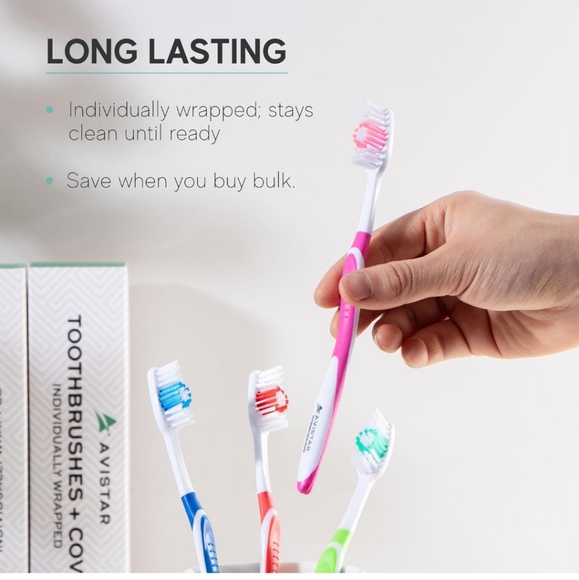 120 Pack Bulk Toothbrushes w/Cover Caps - Picture 6 of 6